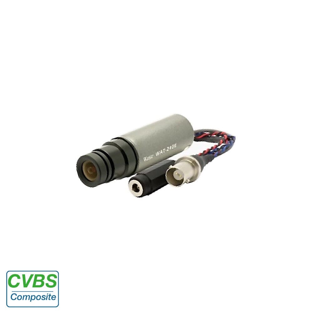 Watec WAT-240E CB G3.8 NTSC 1/4” CCD Miniature Color Camera - InterTest, Inc.